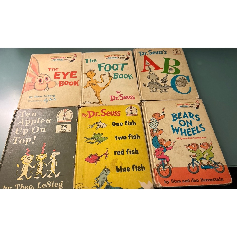 Lot of 6 Dr Seuss Bright and Early Beginner Books Vintage Children's Books